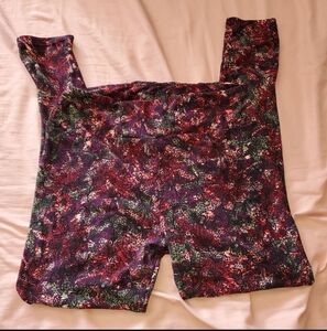 LuLaRoe Tc Leggings - Purple and Pink Floral